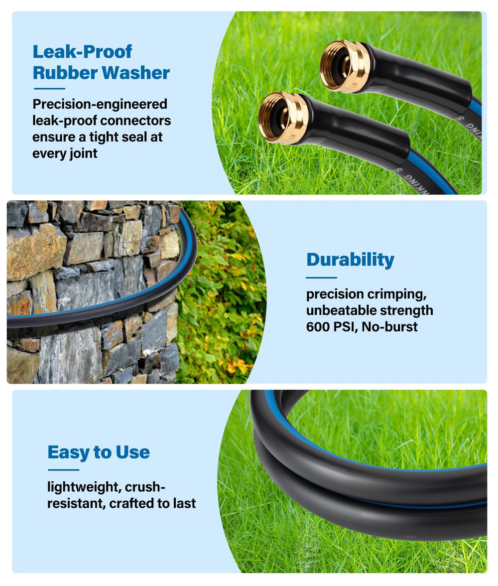 WADEO hose connected to a reel in use to prevent kinks and tangles