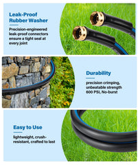 WADEO hose connected to a reel in use to prevent kinks and tangles