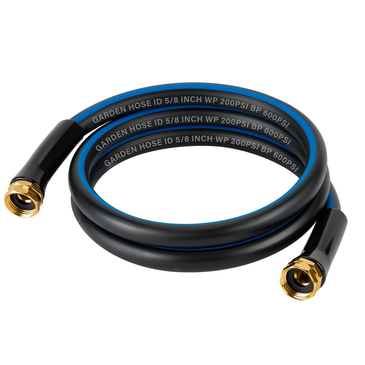 WADEO front view of 6ft lead-in hose showing compact design and fittings