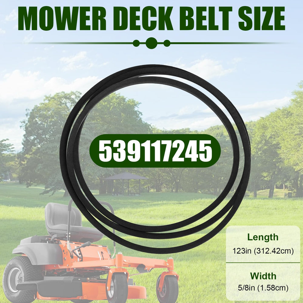 Wadoy belt laid flat showing 5/8 x 123 size for accurate fit confirmation