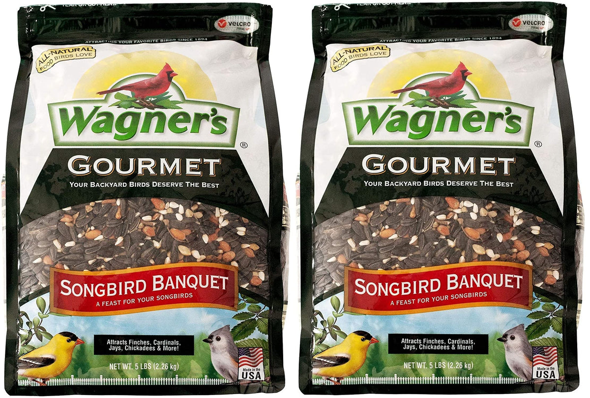 Wagner's front of bag showing Songbird Banquet branding and ingredient highlights increases buyer confidence