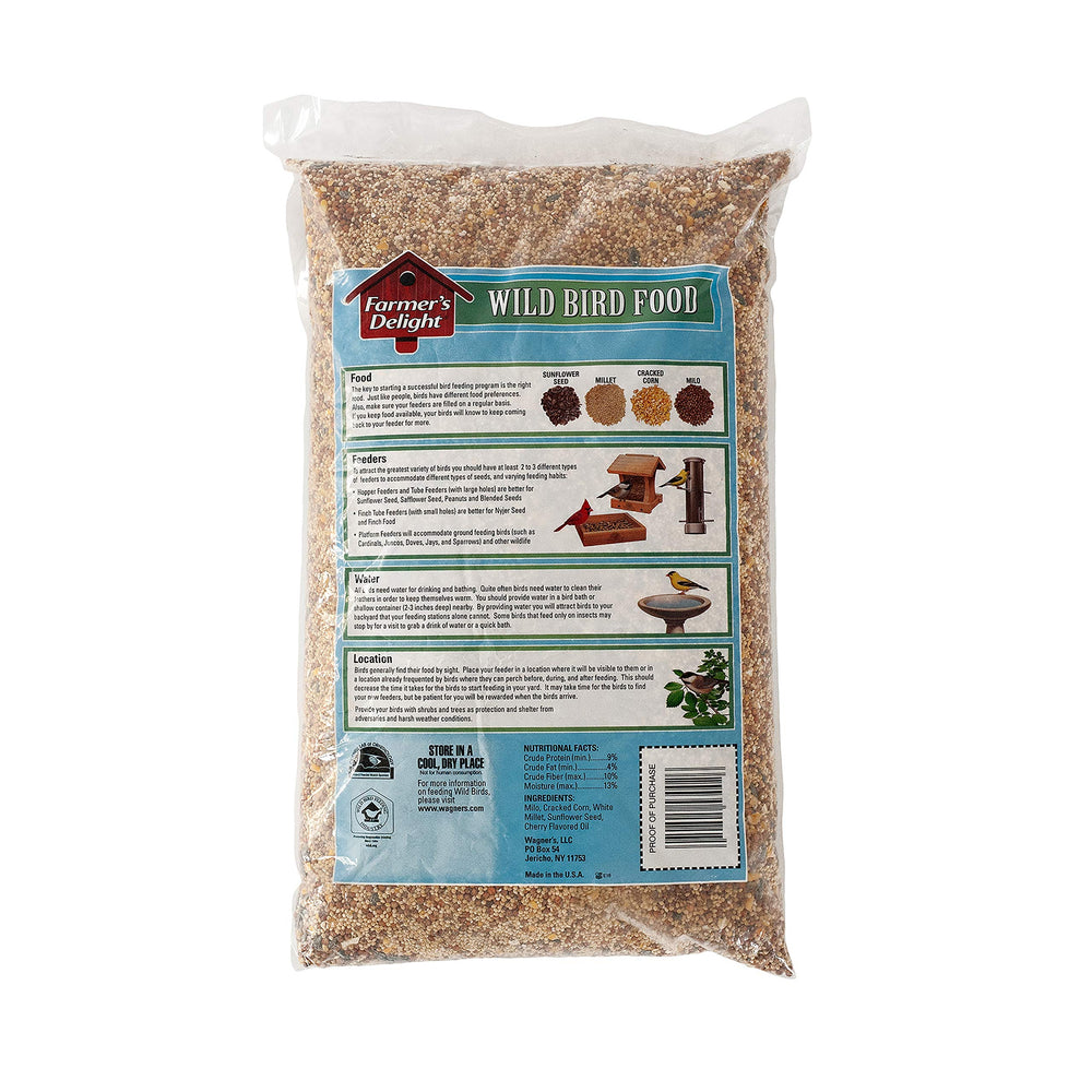 Wagner's closeup of seed blend texture highlighting grains for bird appeal