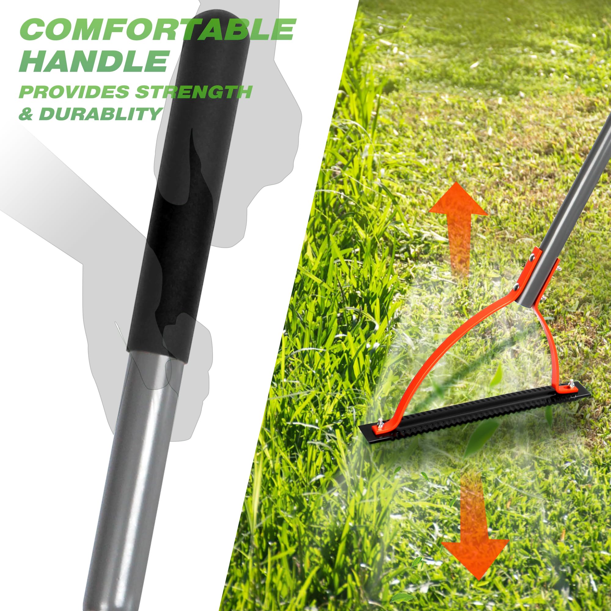 Walensee handle grip detail with rubber cushion, offering comfortable hold