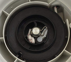 WanQin recoil starter close-up on spring and pawls for consistent rewind