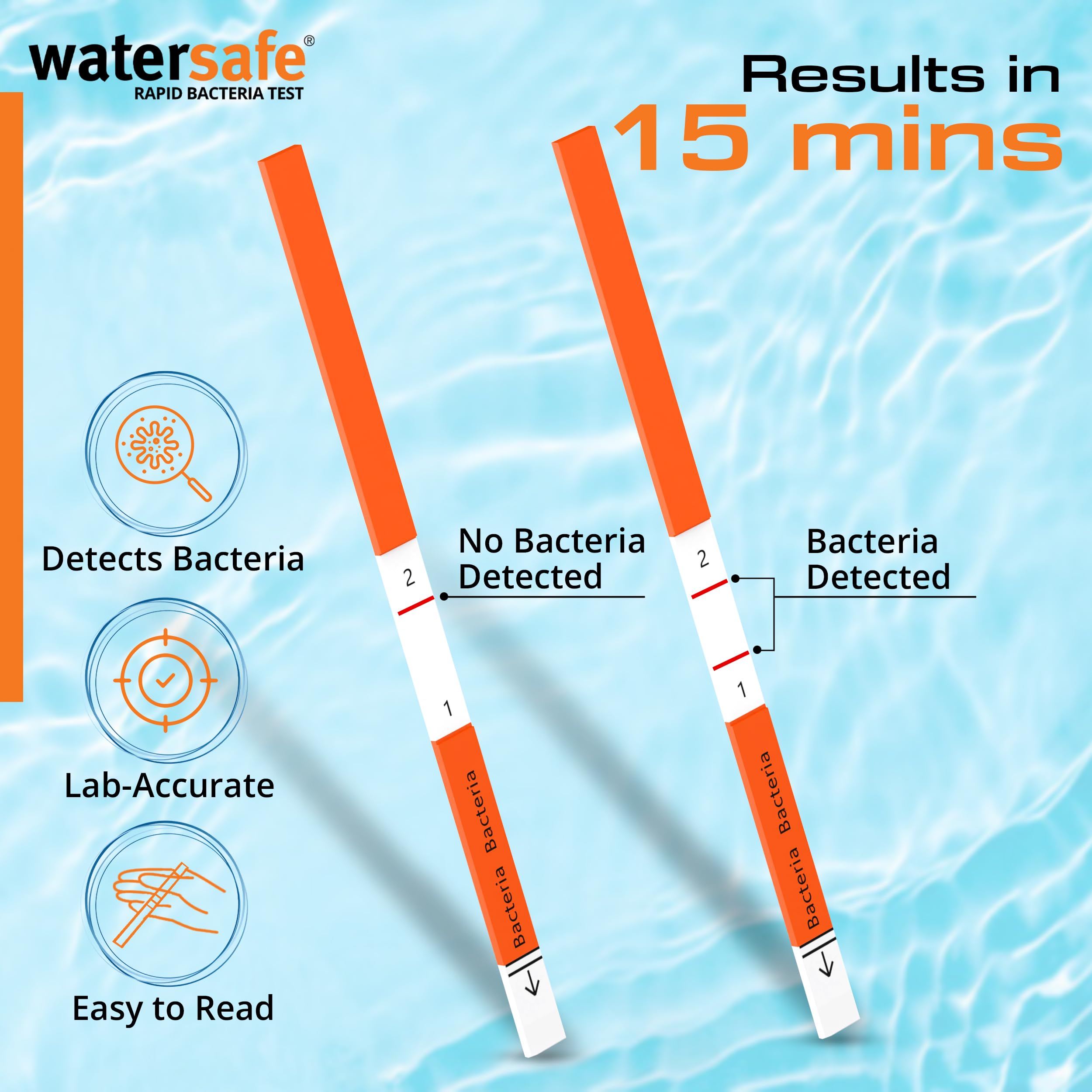 Watersafe kit label and instructions visible for simple on-site guidance and reliability
