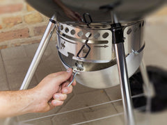 Weber H-drive and control rod detail illustrating ready-to-install mechanism
