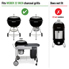 Weber kit installed inside grill demonstrating restored ash sweep and cleaner bowl