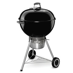 Weber kettle front view showing compact grill and durable bowl for reliable outdoor cooking