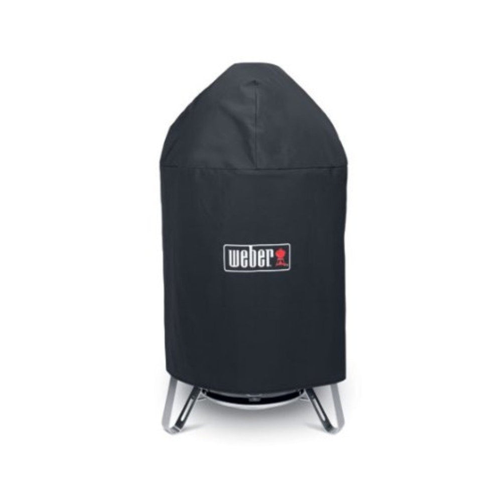 Weber vinyl cover front view showing tailored fit and outdoor protection