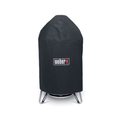 Weber vinyl cover front view showing tailored fit and outdoor protection