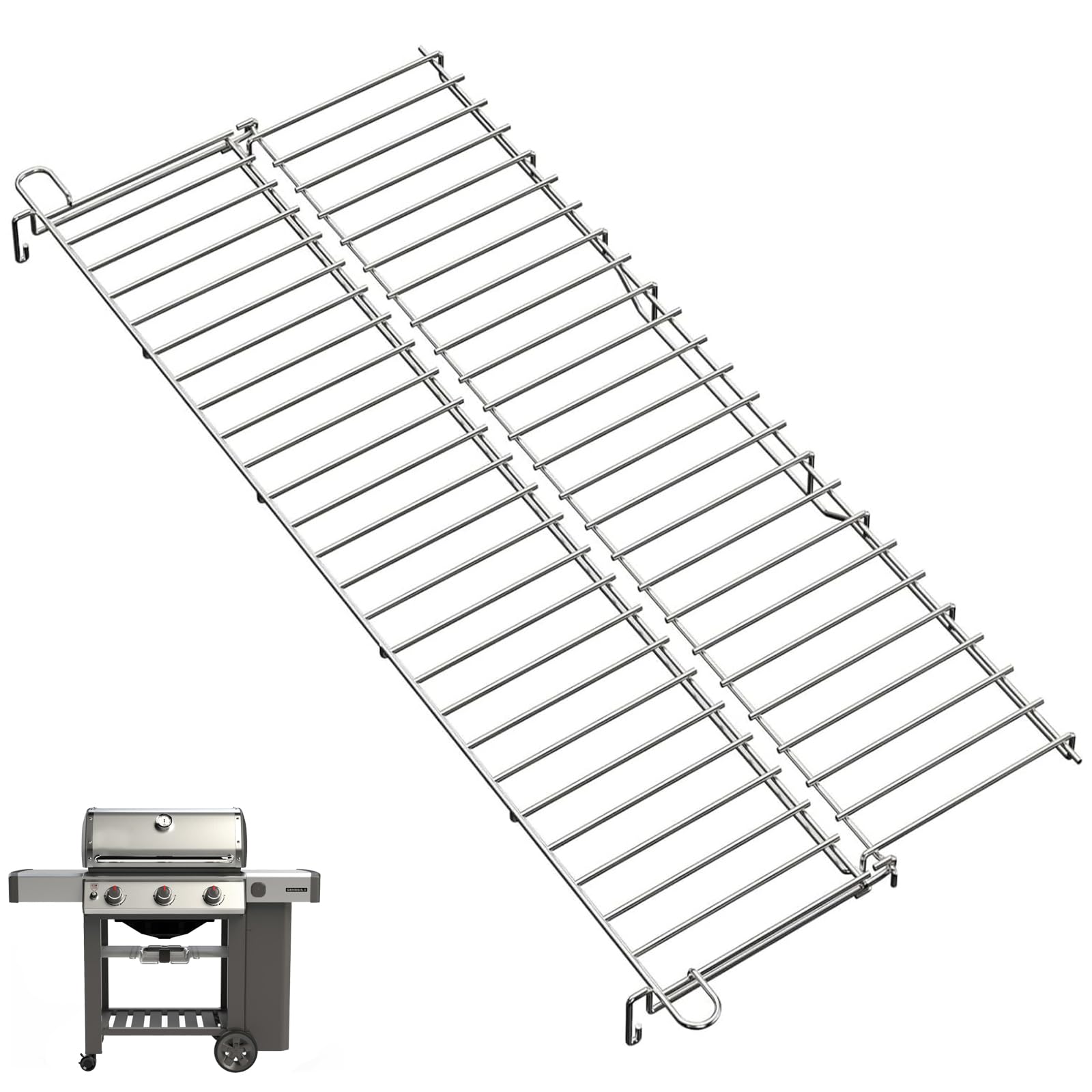 WEBROIL warming rack lifestyle backyard grill scene for confident outdoor entertaining