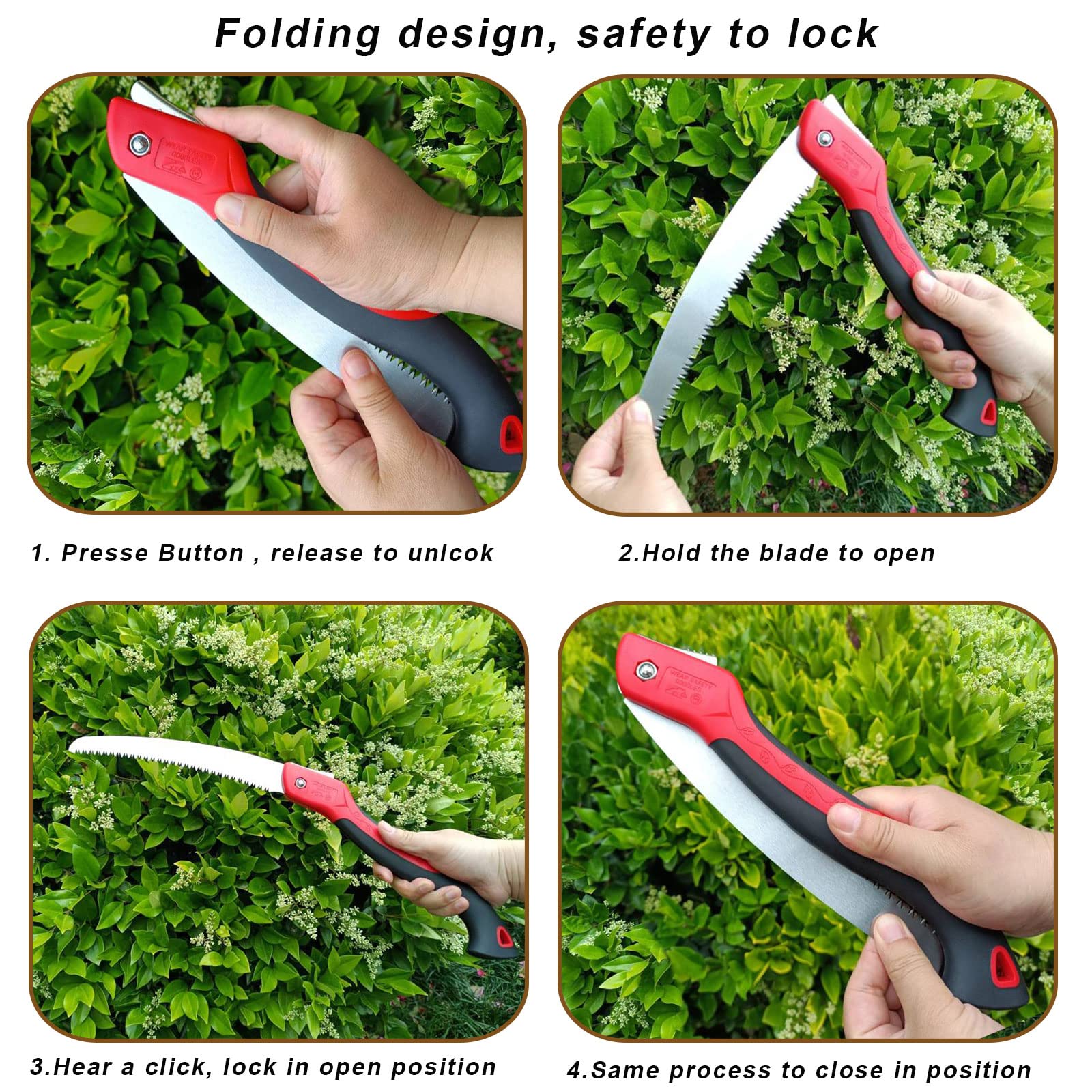 WEIMELTOY saw in use cutting a branch for efficient outdoor pruning
