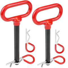 Wellmax front view of 2-pack hitch pins showing red grips for easy handling