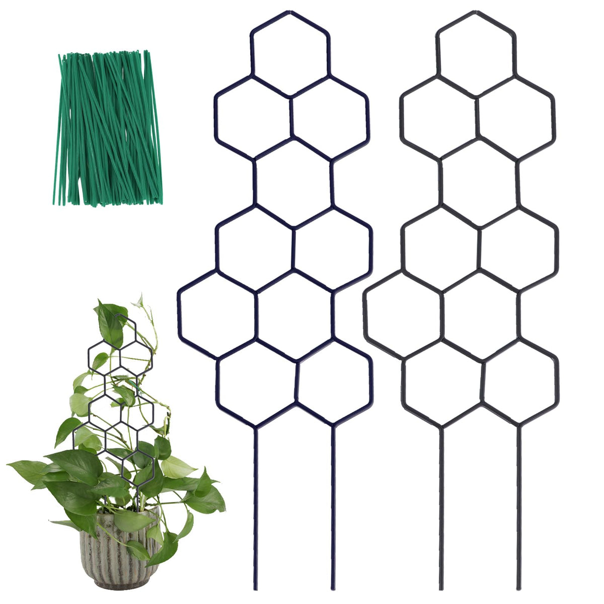 WellSign trellis front view showing honeycomb support and decorative finish