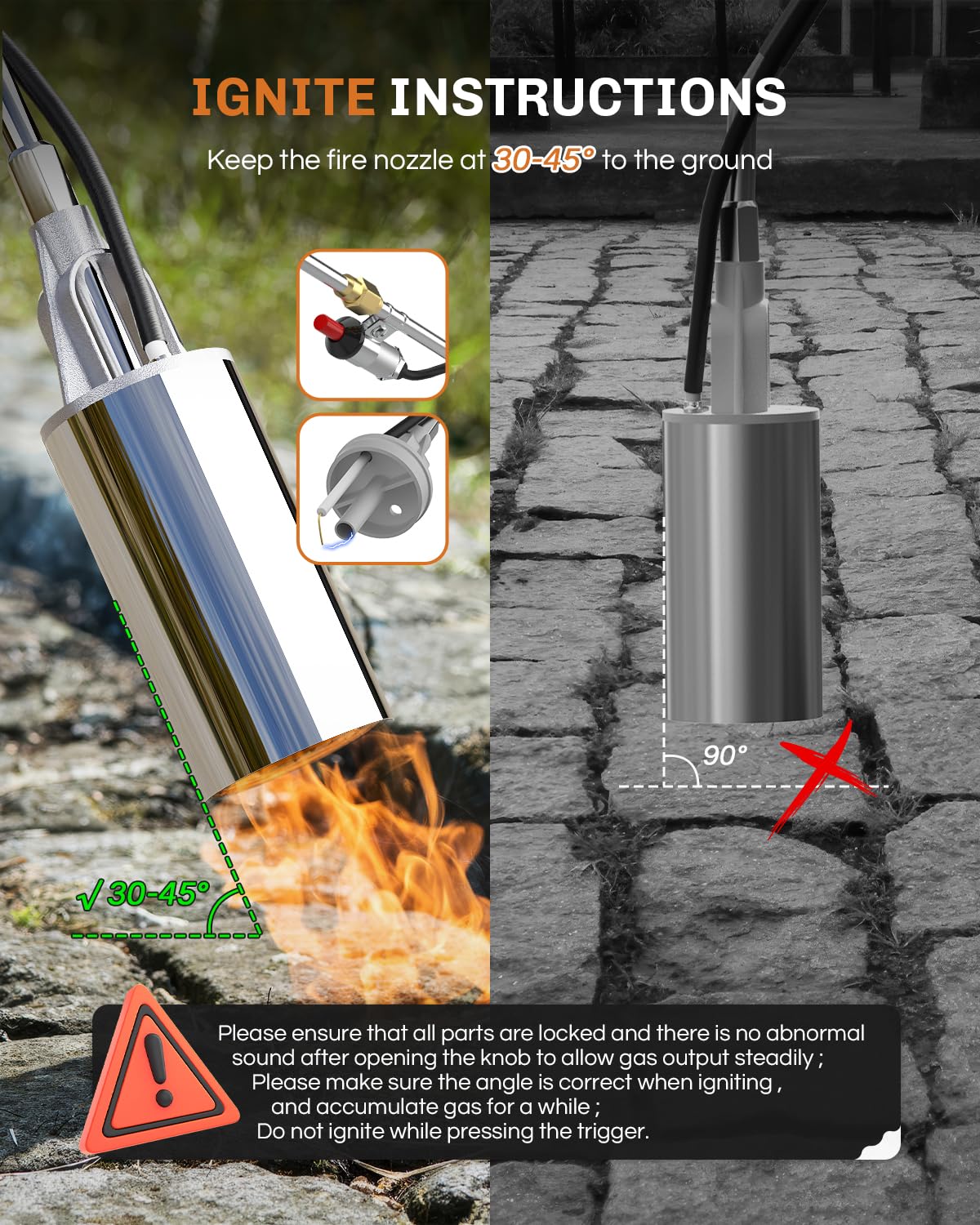 WELLUCK torch igniting barbecue charcoal quickly for fast grill startup