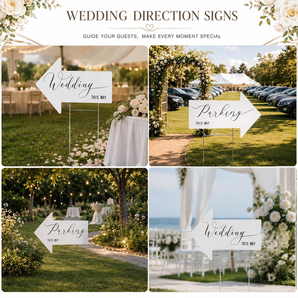 Wenqik sign in garden pathway directing guests and reducing confusion