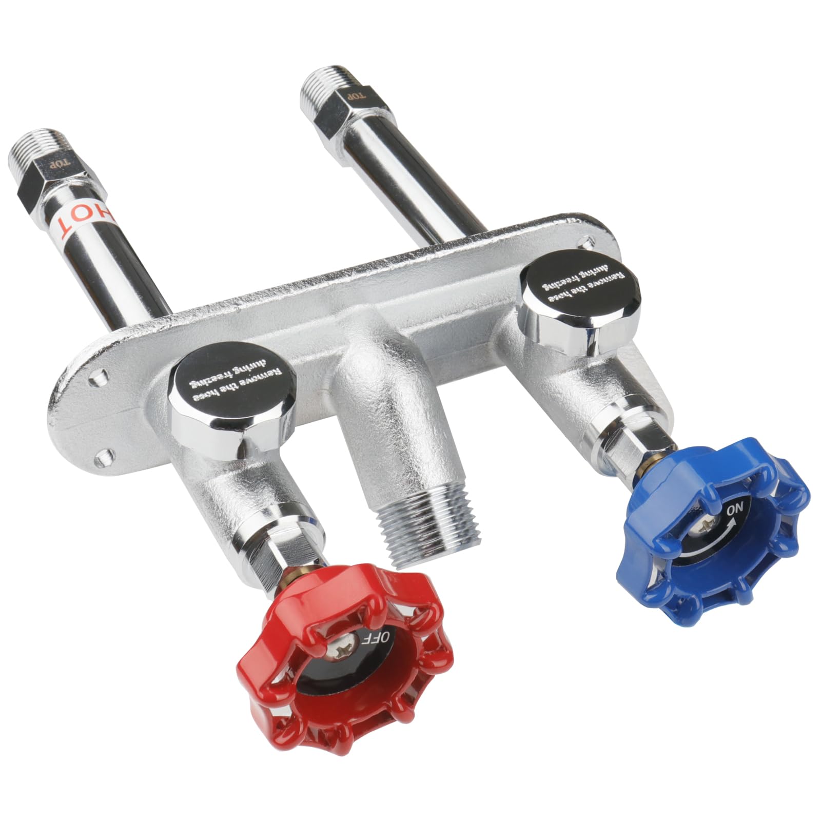 WHK front view of frost-free faucet showing durable chrome and outdoor benefit