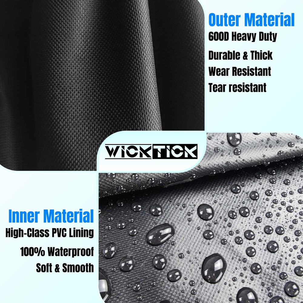 WICKTICK interior PVC lining visible demonstrating waterproof protection