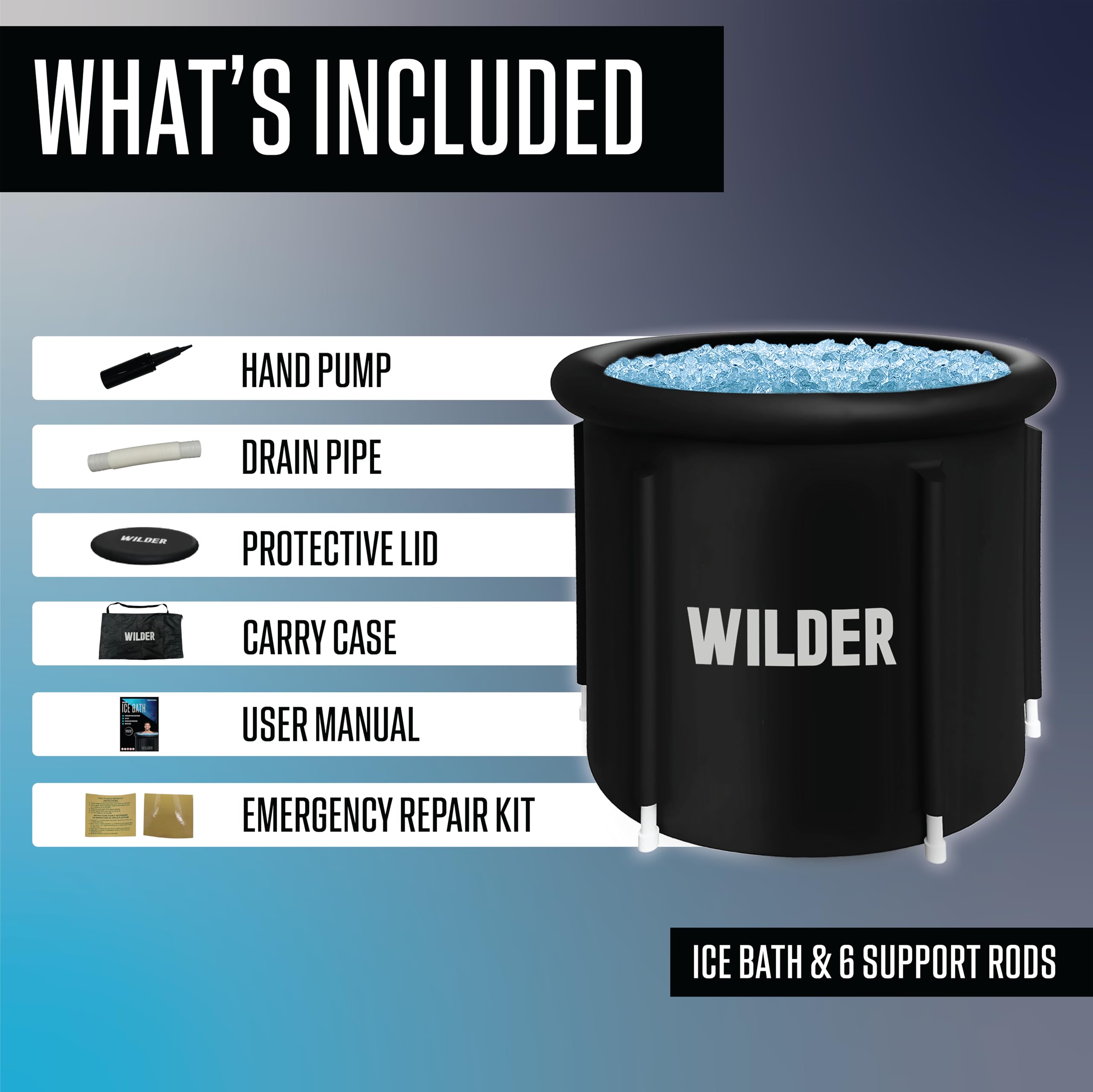 Wilder Games interior depth shot showing roomy tub for full‑body immersion and comfortable posture