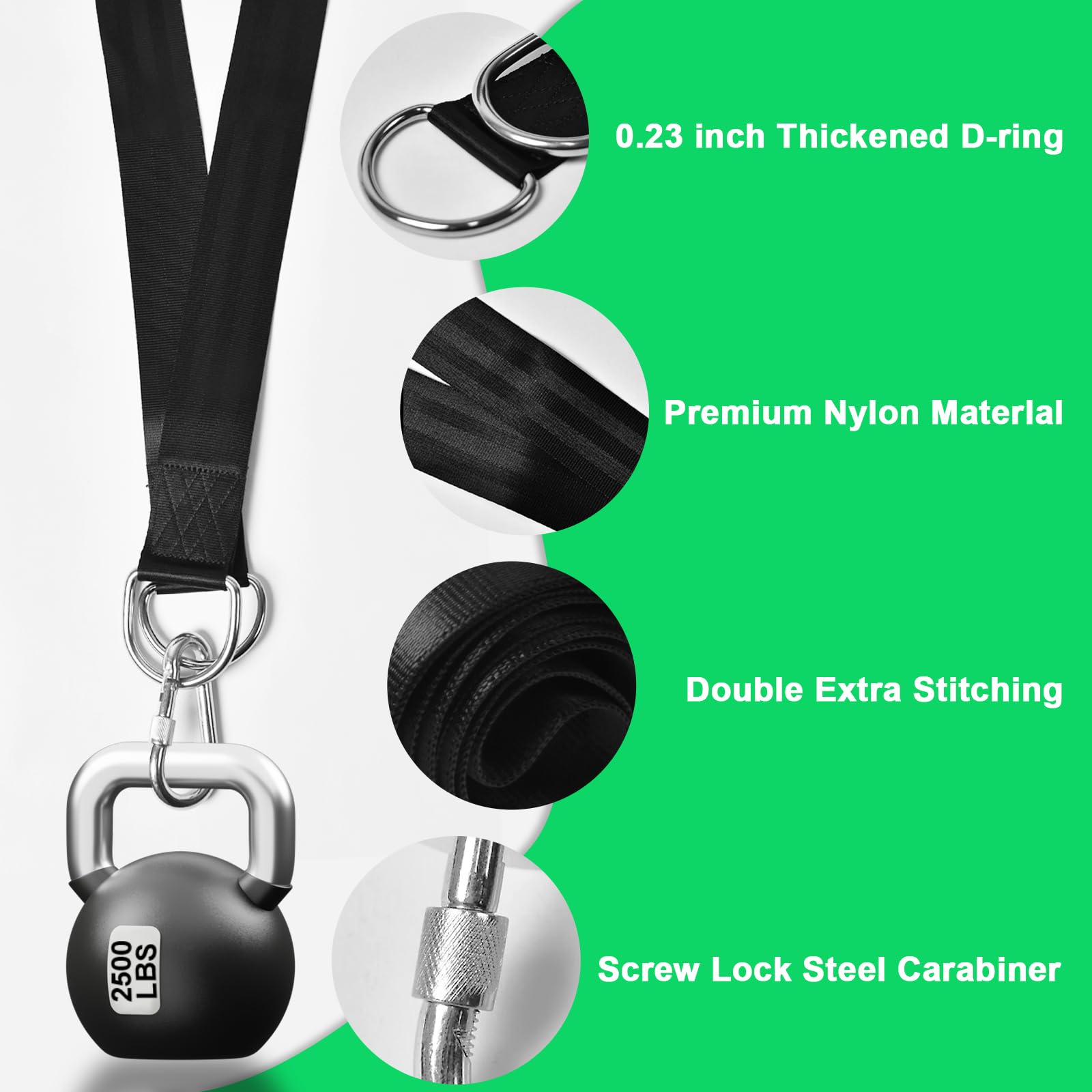 WILDJUE straps beside a hand for scale showing extra-long length
