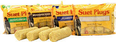 Wildlife Sciences front packaging showing 16 suet plugs and benefit of organized storage