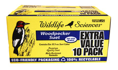 Wildlife Sciences suet cake front packaging showing product and benefits