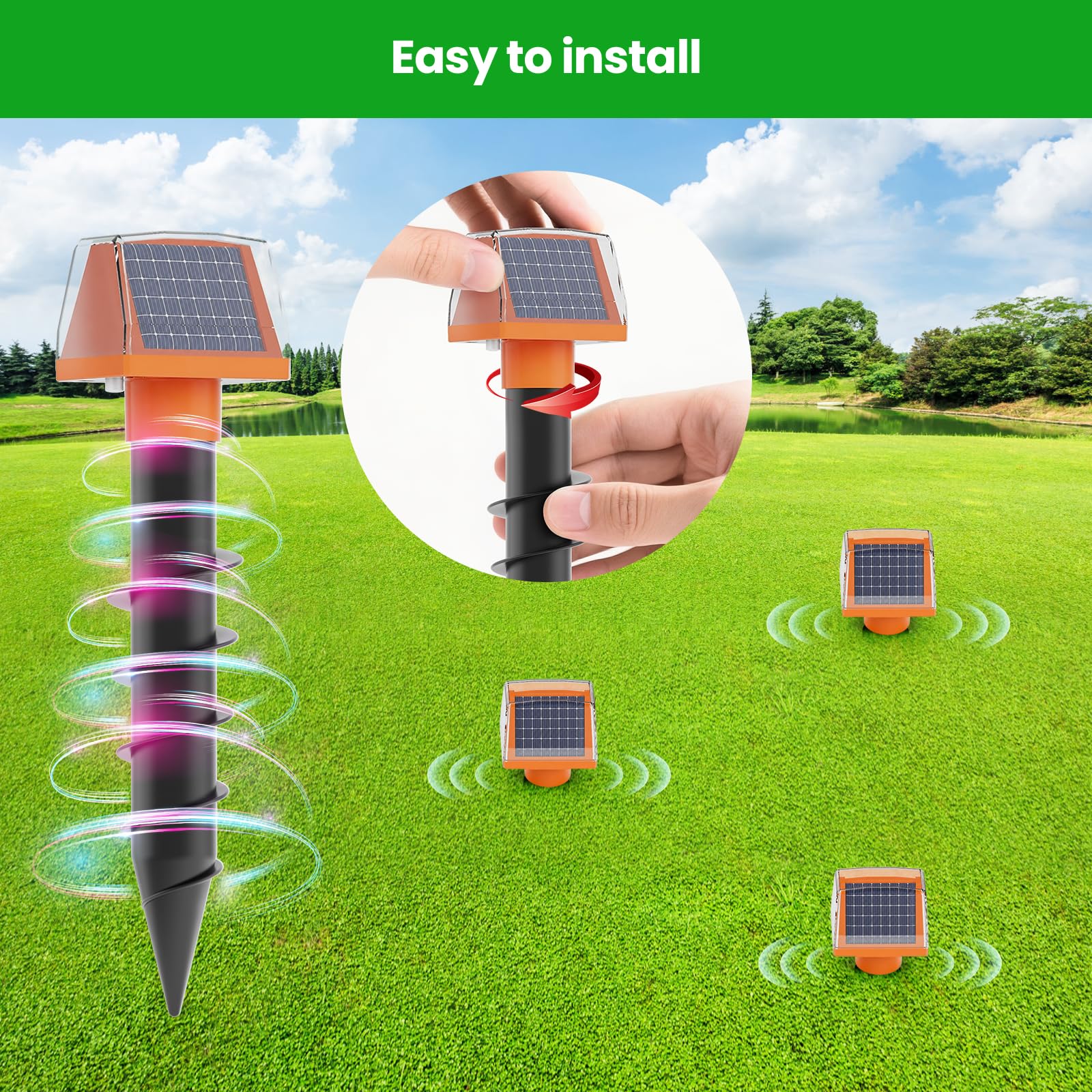 WNIGUCO product in soil demonstrating vibration pulses protecting garden