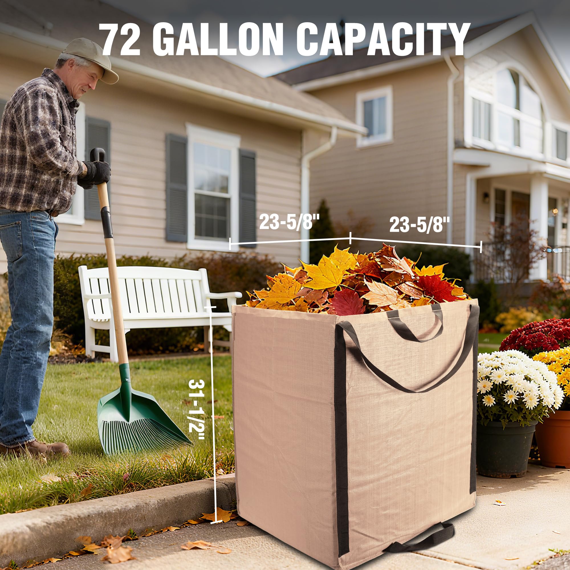 WORKPRO folded bag compact for space-saving storage in shed