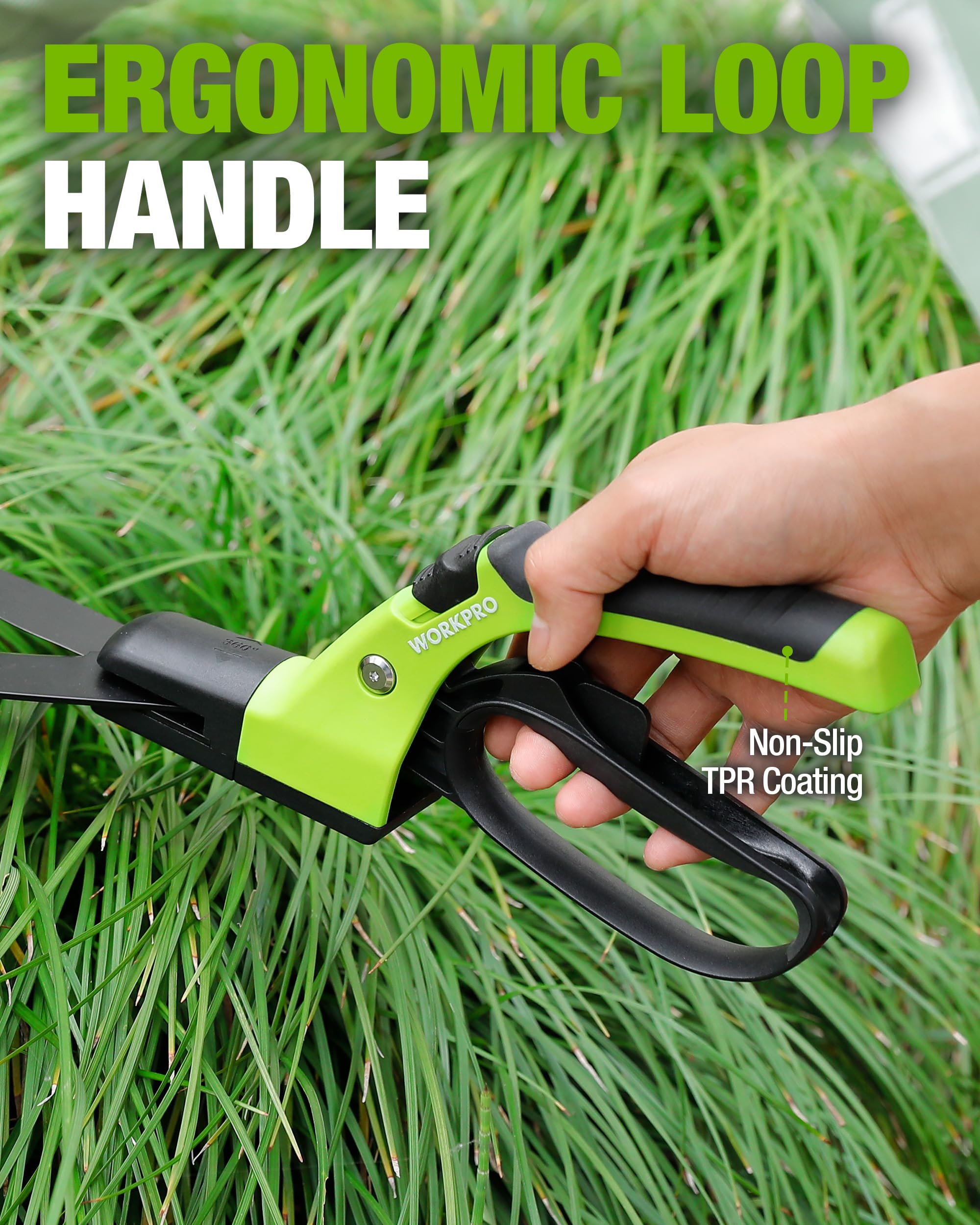 WORKPRO ergonomic non-slip handle providing comfortable grip benefit