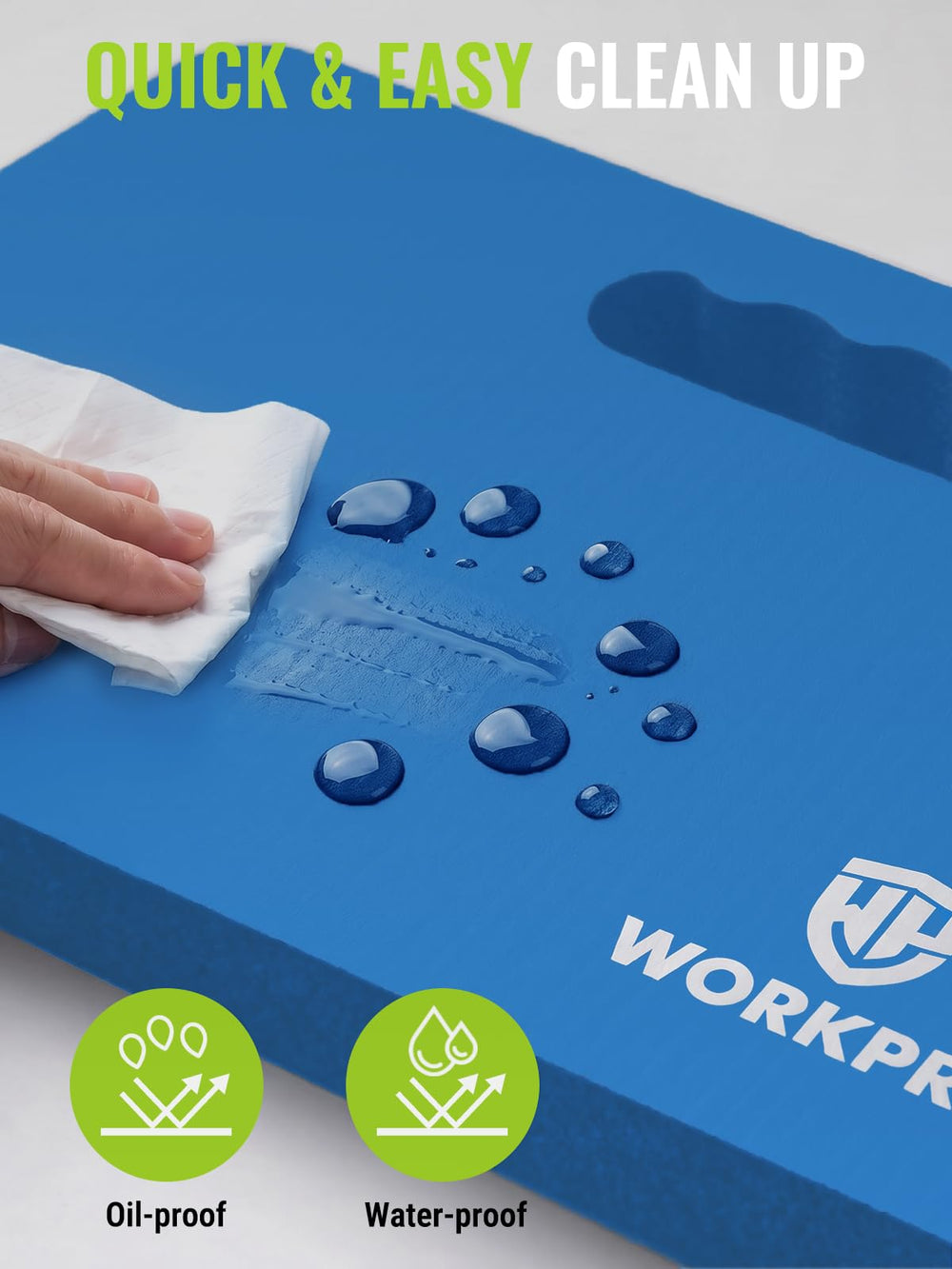 WORKPRO kneeling pad used in a garden offering knee protection during planting