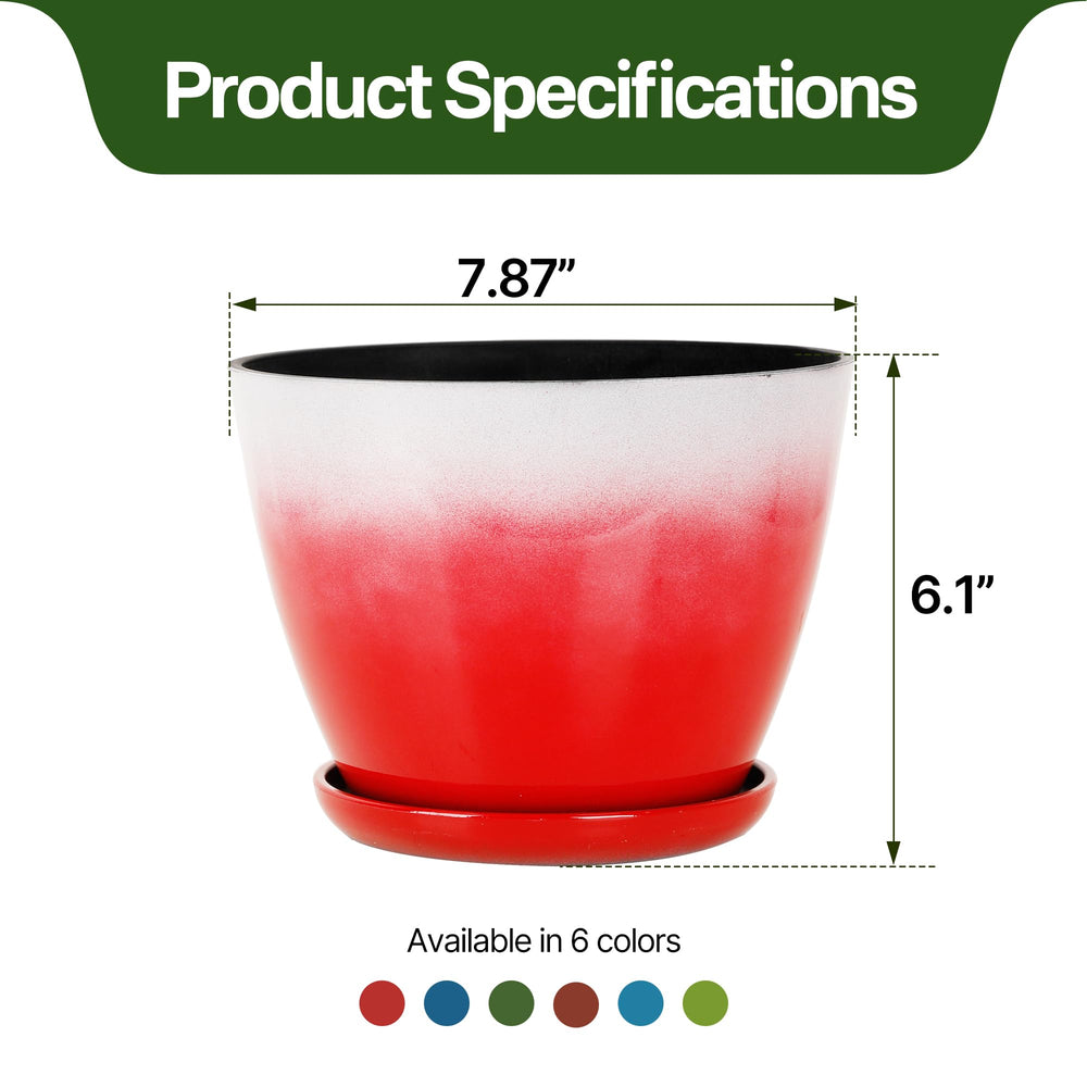 Worth pot held in hand to show scale and convenient portability for repositioning plants