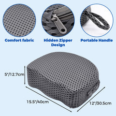 WQRHUVQ quick-drain 3D air mesh close-up for faster drying benefit