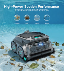 WYBOT B1 six-roller close-up highlighting improved traction for edge cleaning