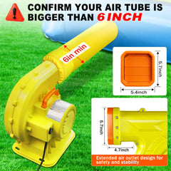 WZIIOT blower inlet mesh guard close-up preventing debris, protecting motor and users