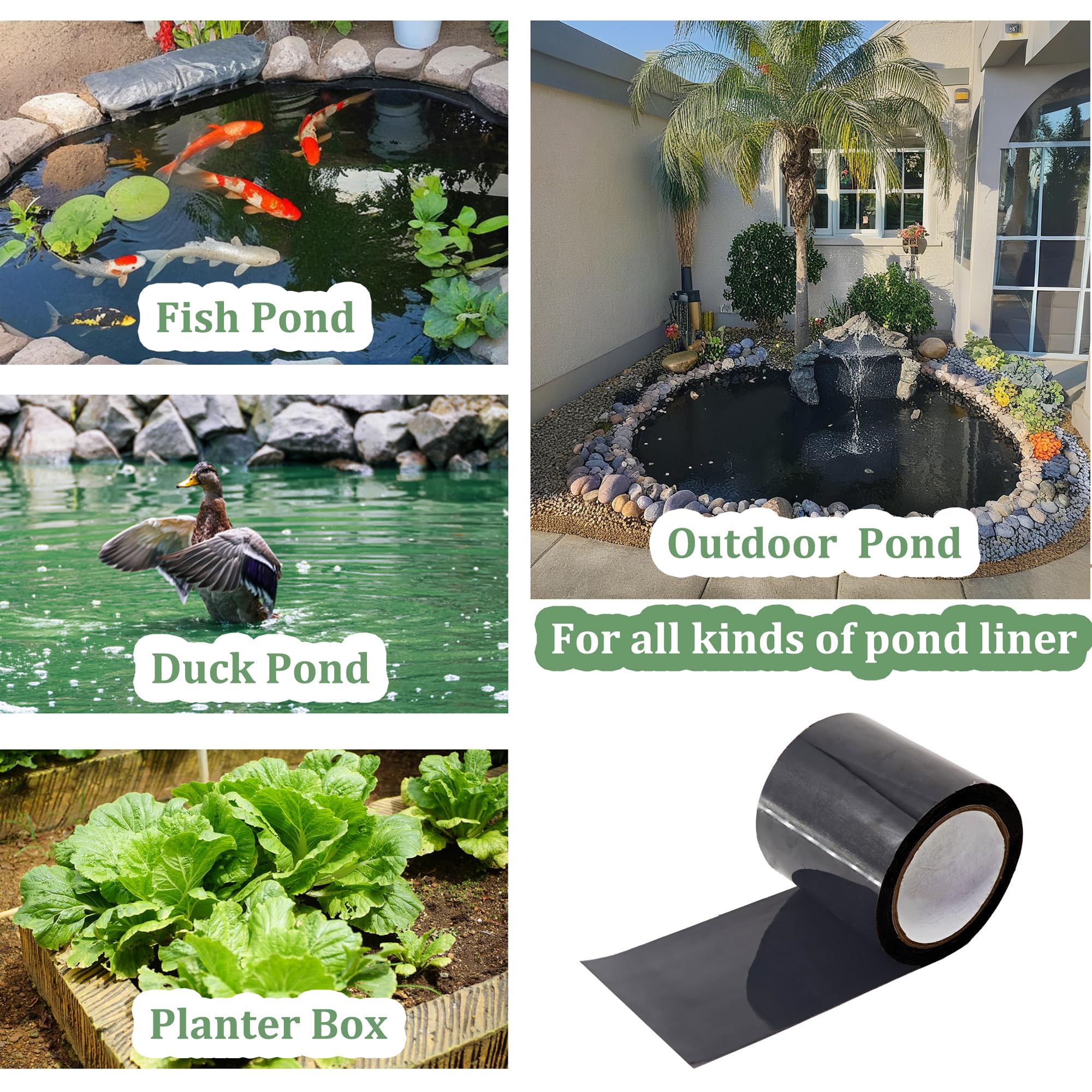 Xinhw sealing pond liner seam in garden demonstrating durable outdoor protection