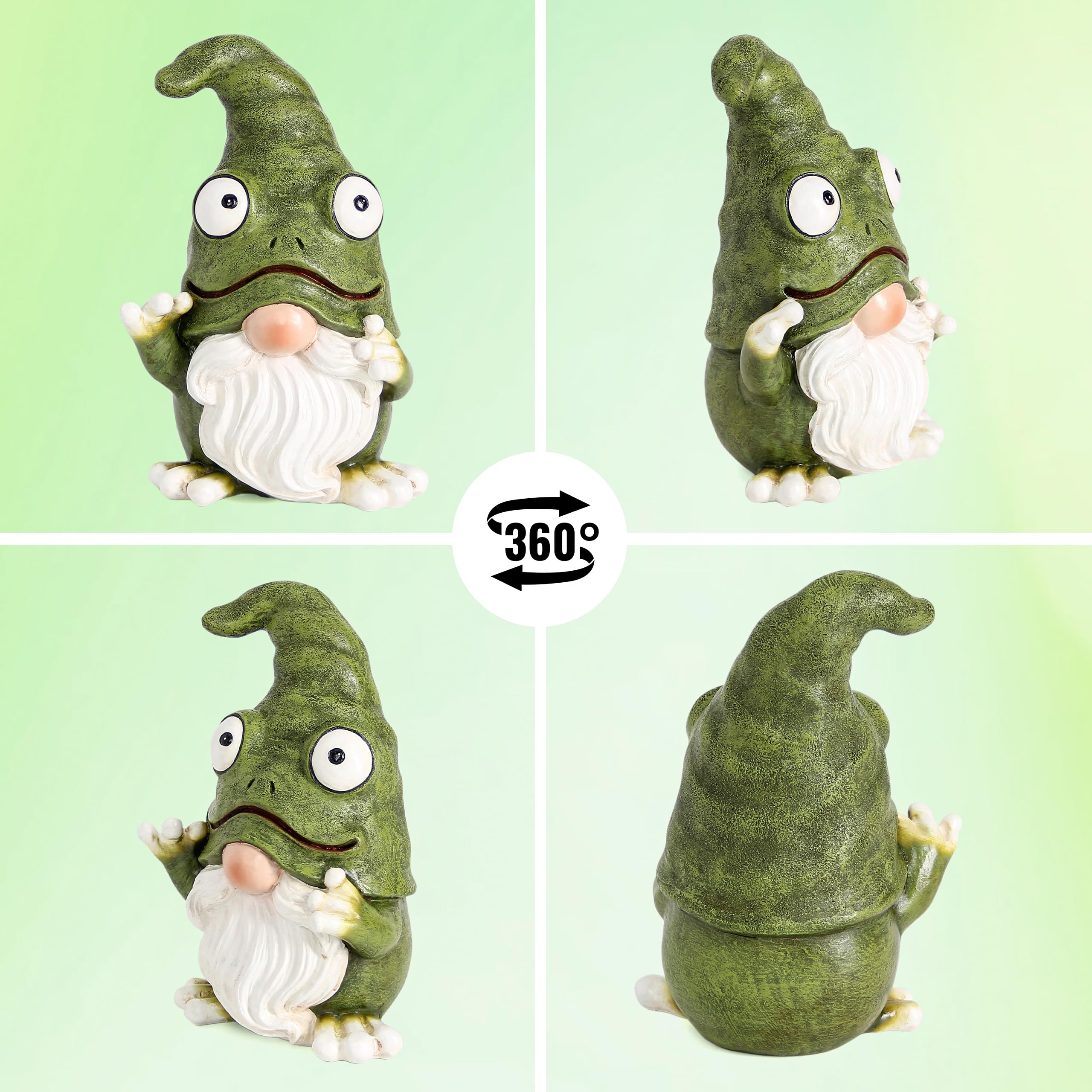 Xintim frog gnome on a porch mantel creating charming outdoor-to-indoor decor