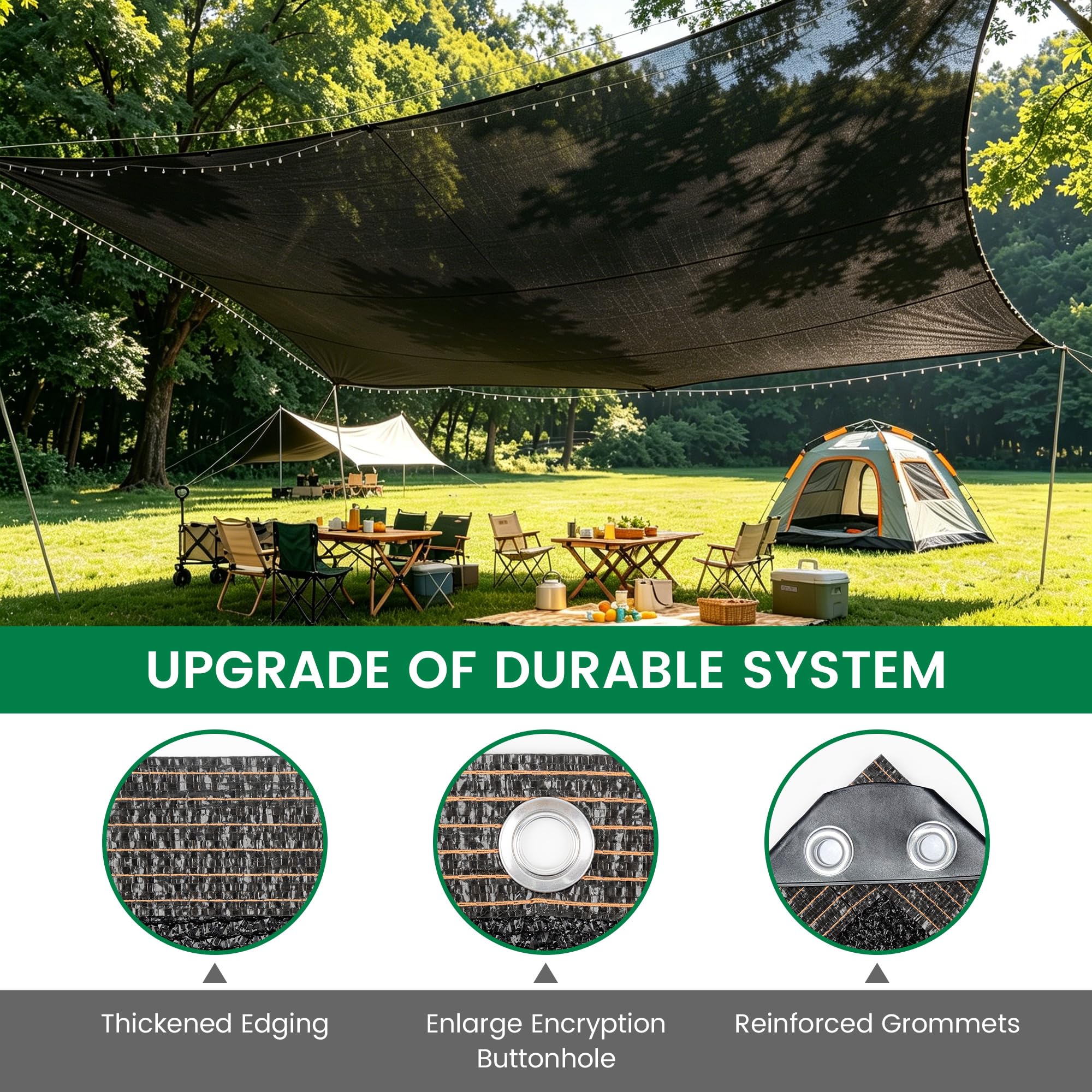 Xlimin grommet and hem detail demonstrating reinforced durability