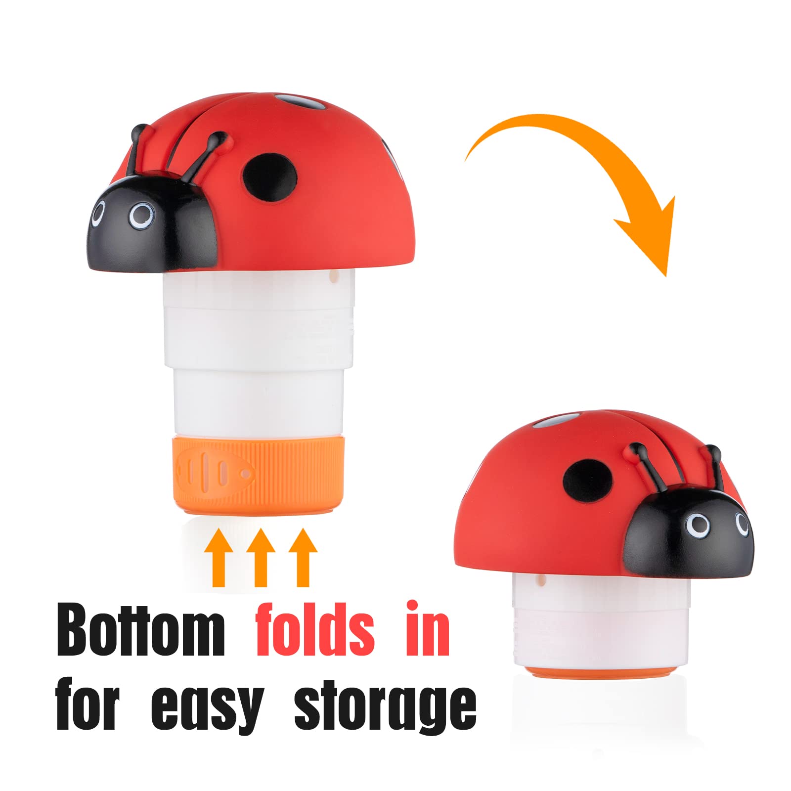 XY-WQ floater open with four 1" tablets showing simple loading and capacity benefit