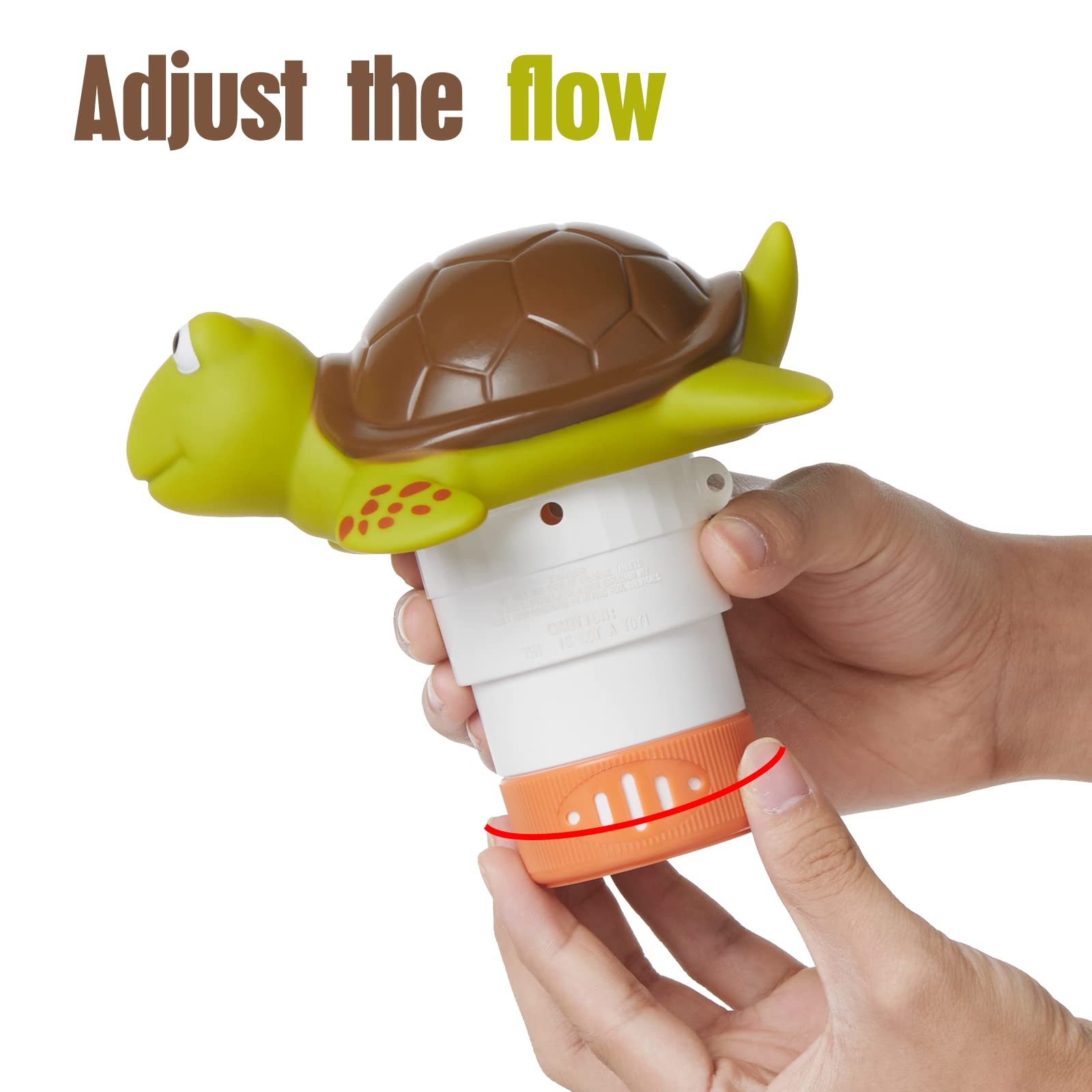 XY-WQ turtle floater open for loading up to four 1-inch tablets
