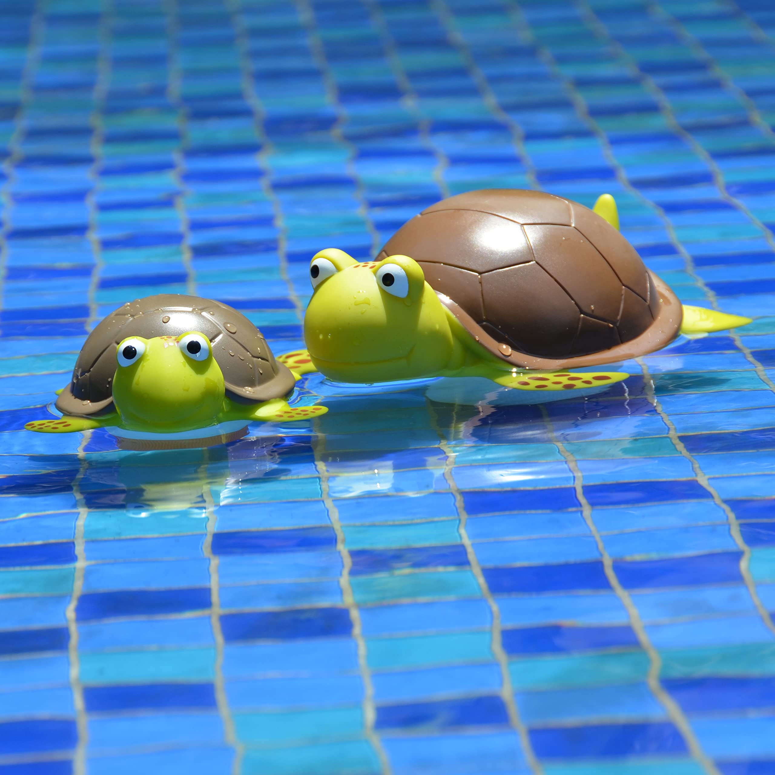 XY-WQ turtle floater next to ruler for clear size and scale reference