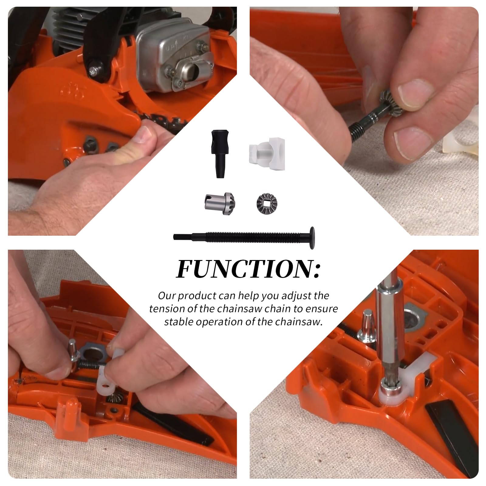XYgdhqpt kit next to Echo chainsaw illustrating model compatibility benefit