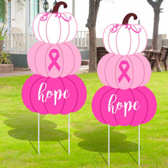 Yalikop front packaging showing 28 inch pumpkin yard signs and clear benefit of visibility