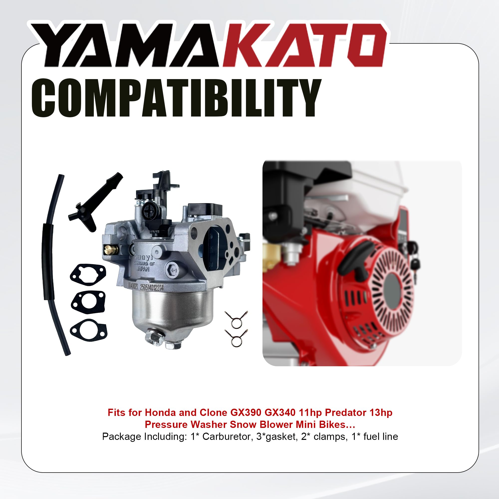 YAMAKATO carburetor on pressure washer giving improved serviceability and uptime