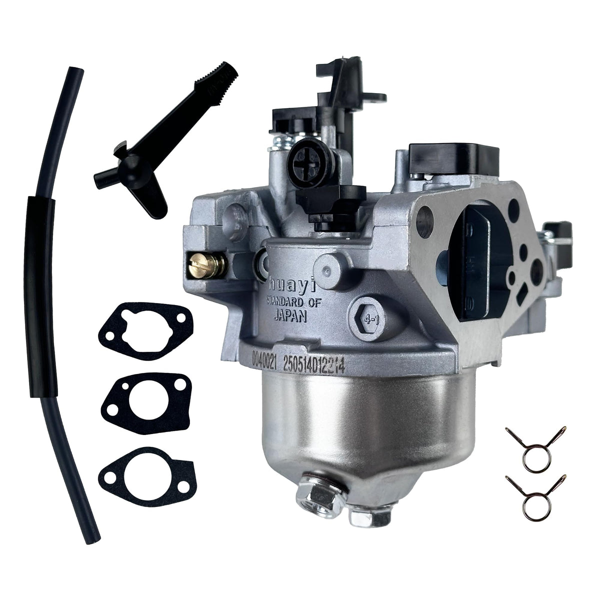 YAMAKATO P27 carburetor front view showing mounting flanges and benefit of direct-fit replacement
