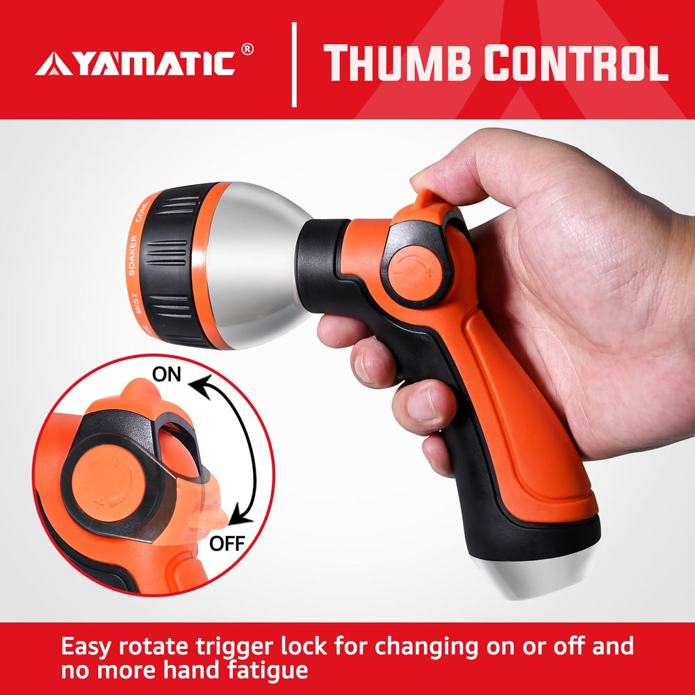 YAMATIC rubber grip close-up highlighting non-slip texture for comfortable handling