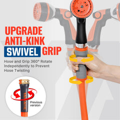 YAMATIC hose in garden use spraying plants for easy watering benefit