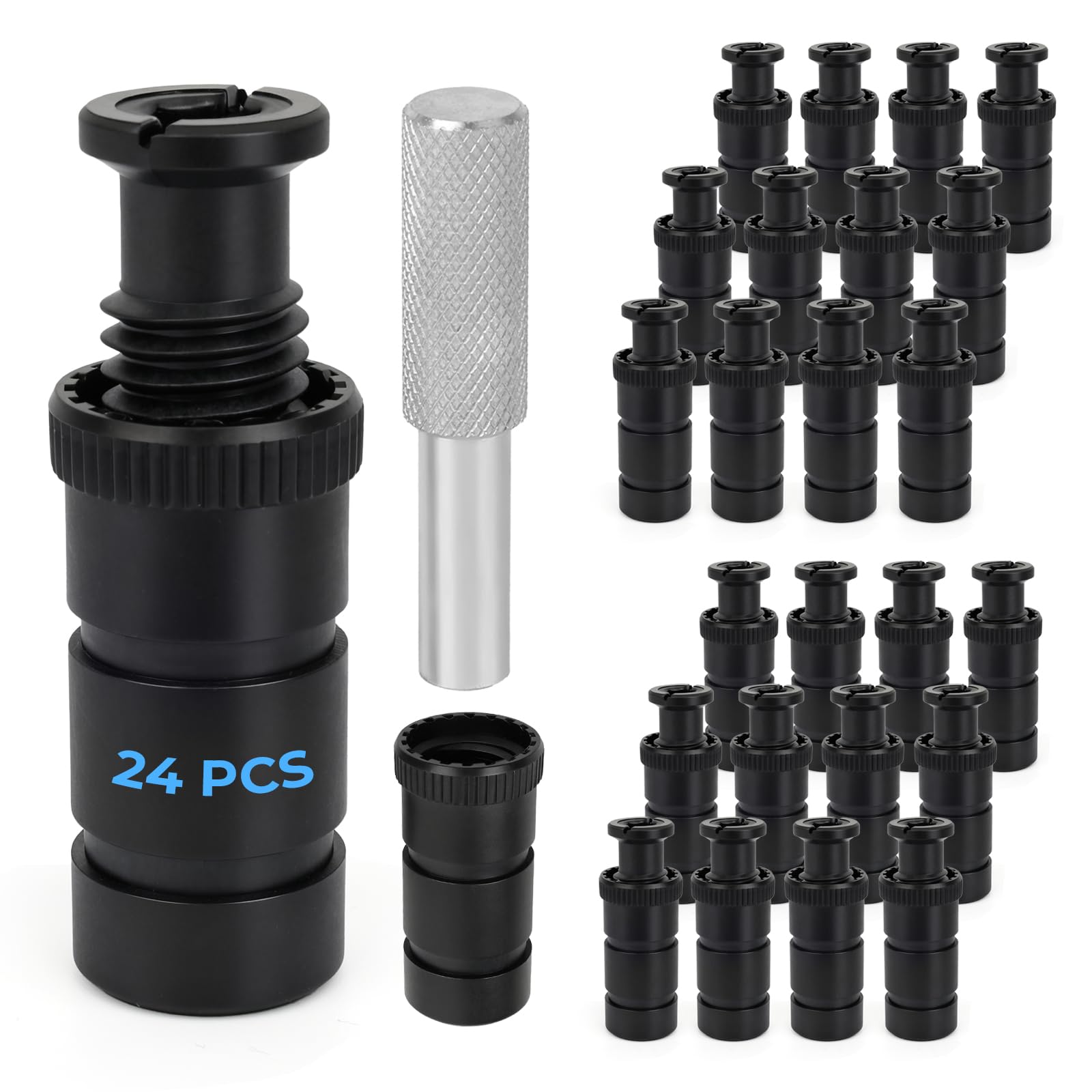 YBMTE front packaging showing 24-pack anchors and included tools for easy installation