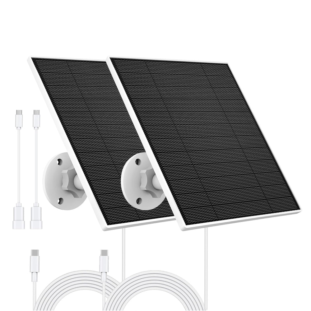 YCTechCam front view of two solar panels showing compact design and reliable power