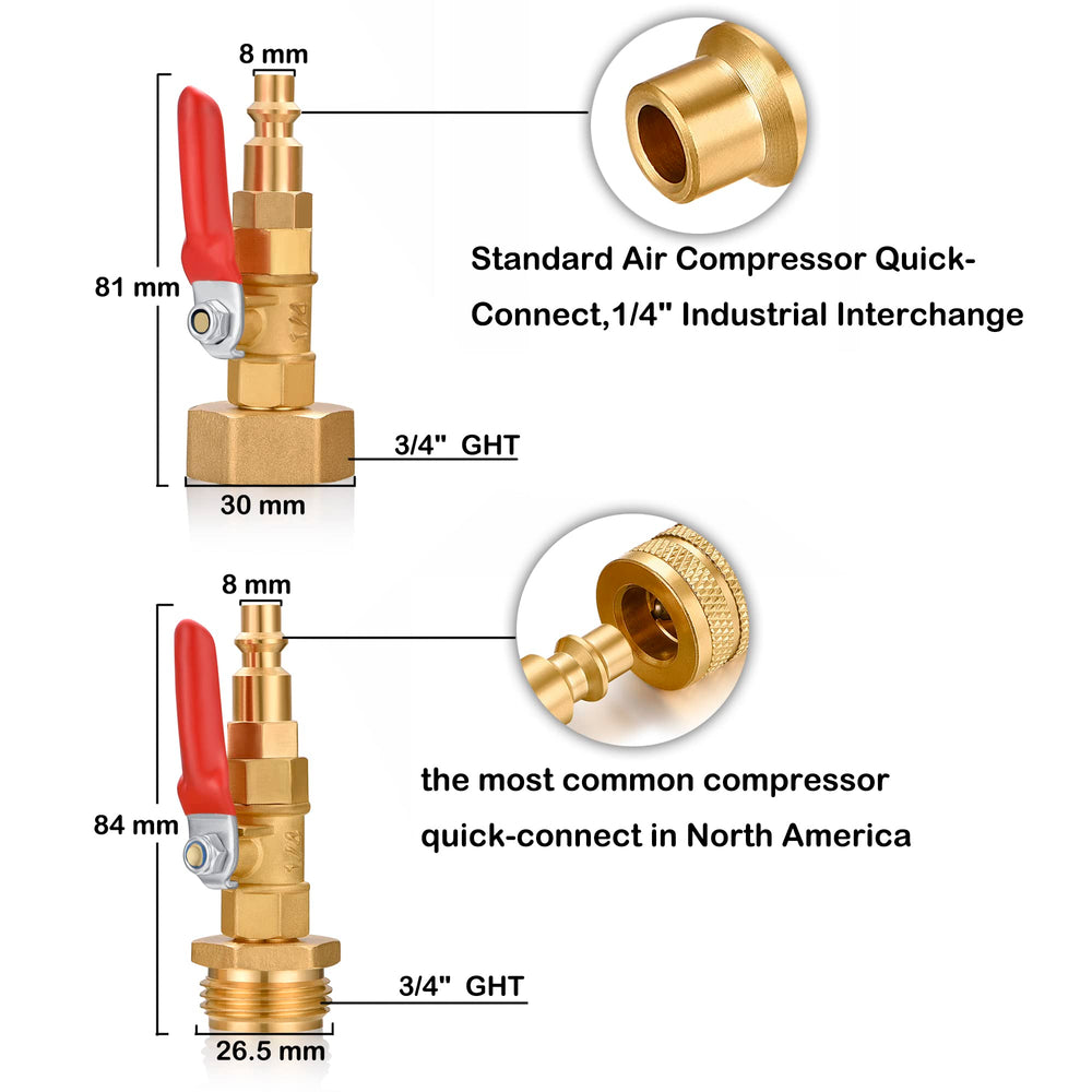 YELUN close-up of 3/4" garden hose thread showing precise machining and leak prevention