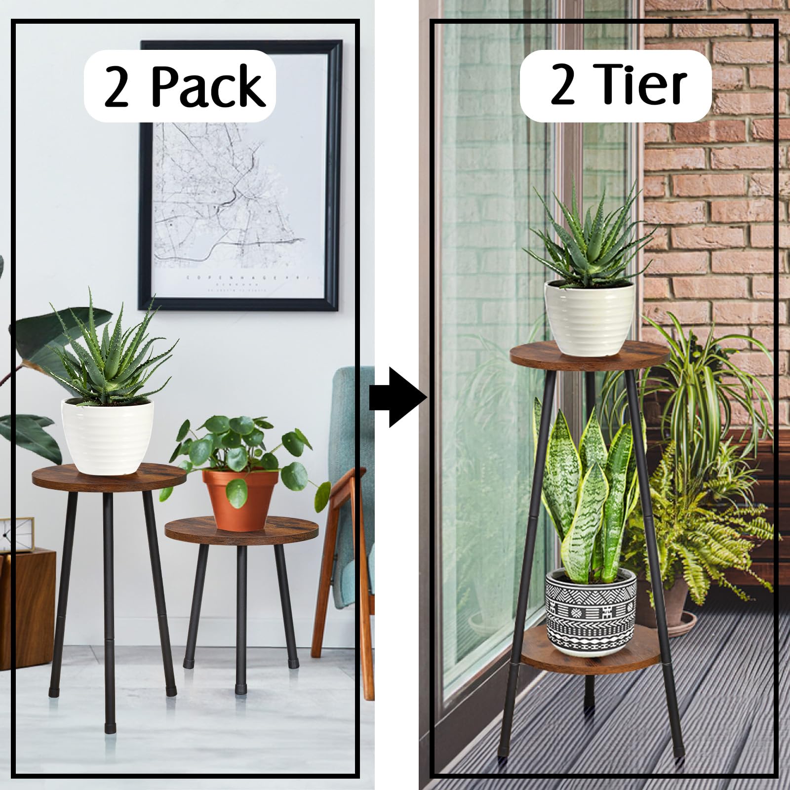 YENGOTH in living room styled with plants to add warmth and coordinated décor